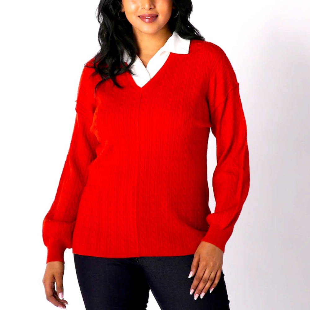 NEW Karen  Scott  Cable Knit Sweater Size XL